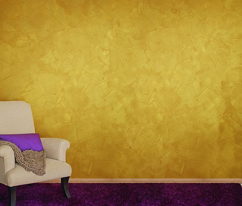 Kreativ-Effekt: Gold-Effekt Gold-Effekt im Wohnzimmer