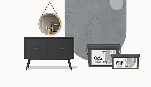 Wandgestaltung mit Alpina Beton Effekt