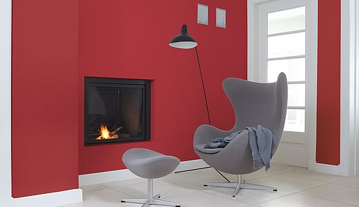 Kraftvolles Schwedenrot als Wandfarbe Kraftvolles Schwedenrot als Wandfarbe