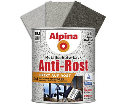 Anti-Rost Metallschutz-Lack Eisenglimmer, direkt auf Rost - Alpina Farben