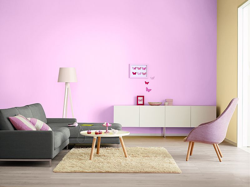 Farbrezepte: Mandelblüte Dezente Roséfarbe für das Wohnzimmer