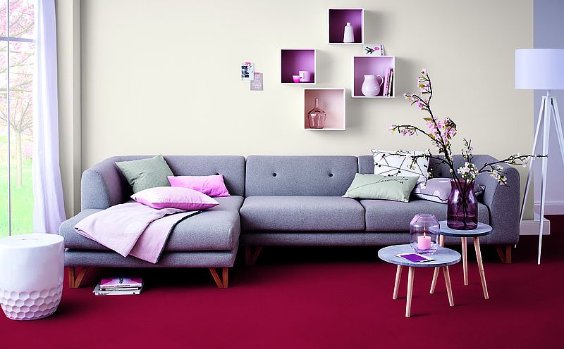 Farbrezepte: Wolkenreise sanfte weiße Wandfarbe im Wohnzimmer