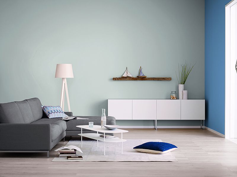 Farbrezepte: Nebelzauber Warmes Grau im Wohnzimmer