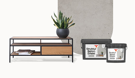 Wandgestaltung mit Alpina Strukturbeton Effekt