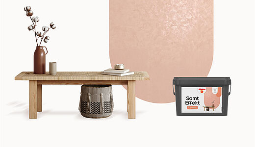 Wandgestaltung mit Alpina Samt Effekt