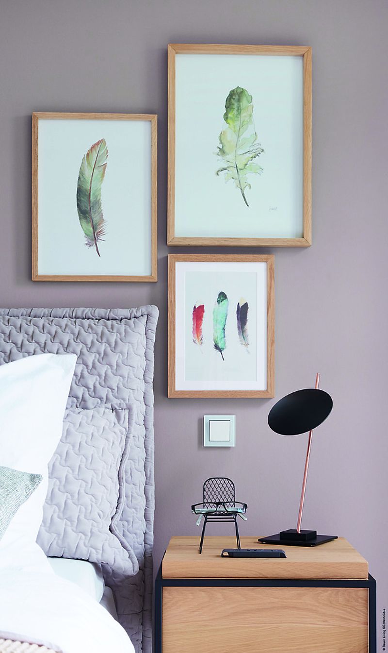 Farbrezepte: Edles Mauve Schlafzimmer in zartem Lila