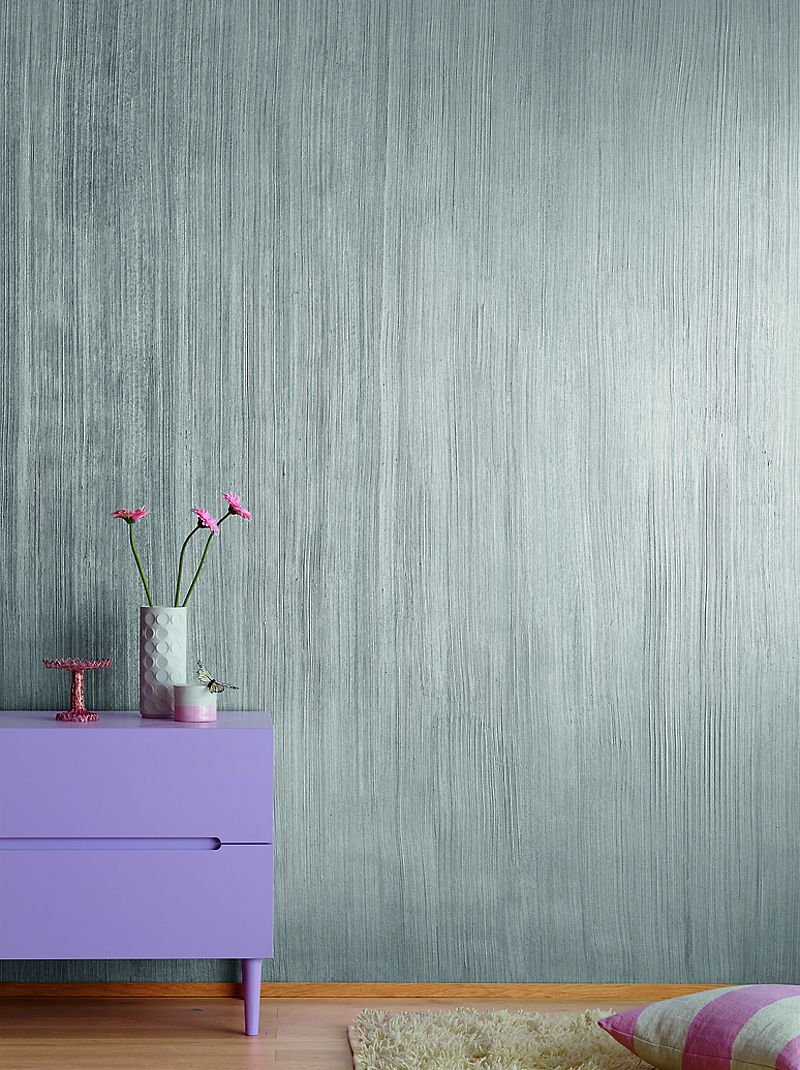 Alpina Farbrezepte: Linien-Effekt, Metall-Effekt Silber Silberne Farbe für die kreative Wandgestaltung im Wohnraum